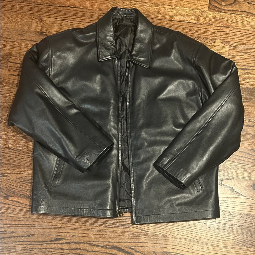 Genuine Men’s Black Leather Jacket